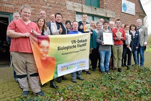 Auszeichnungsfeier Soziale Natur mit allen Partnern, Förderen und Umweltassistenten der Lebenshilfe
