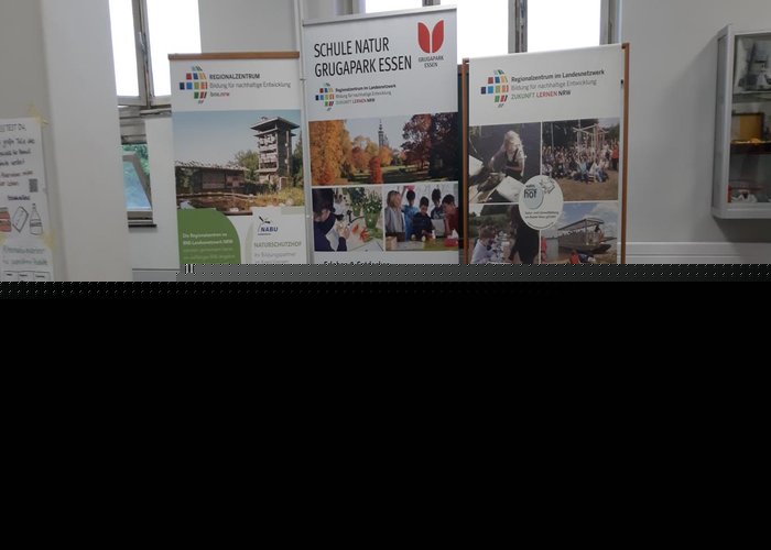 Infostand bei der Auszeichnungsfeier Schule der Zukunft