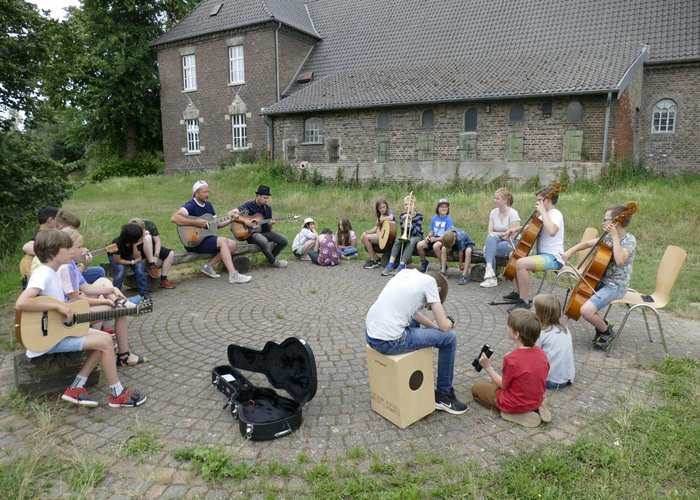 Probe mit der Rockschule für den Klimasong