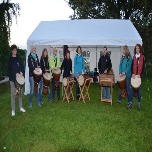 Trommelgruppe Nkiruka bei der Fledermausnacht