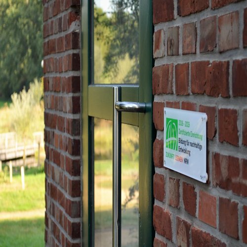 Türschild Zertifikat Bildung für nachhaltige Entwicklung
